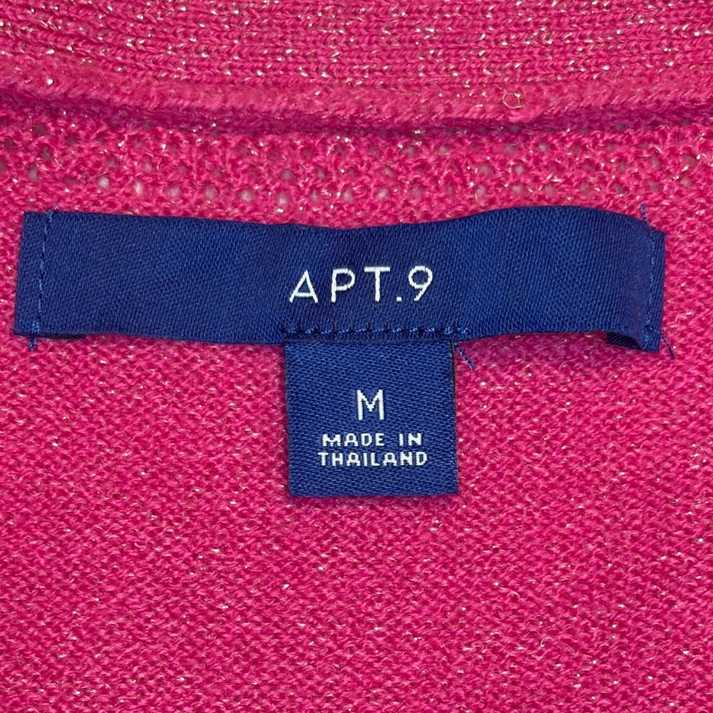 Apt. 9 Pink and Red Glittery Long Sleeve Top - Picture 4 of 6
